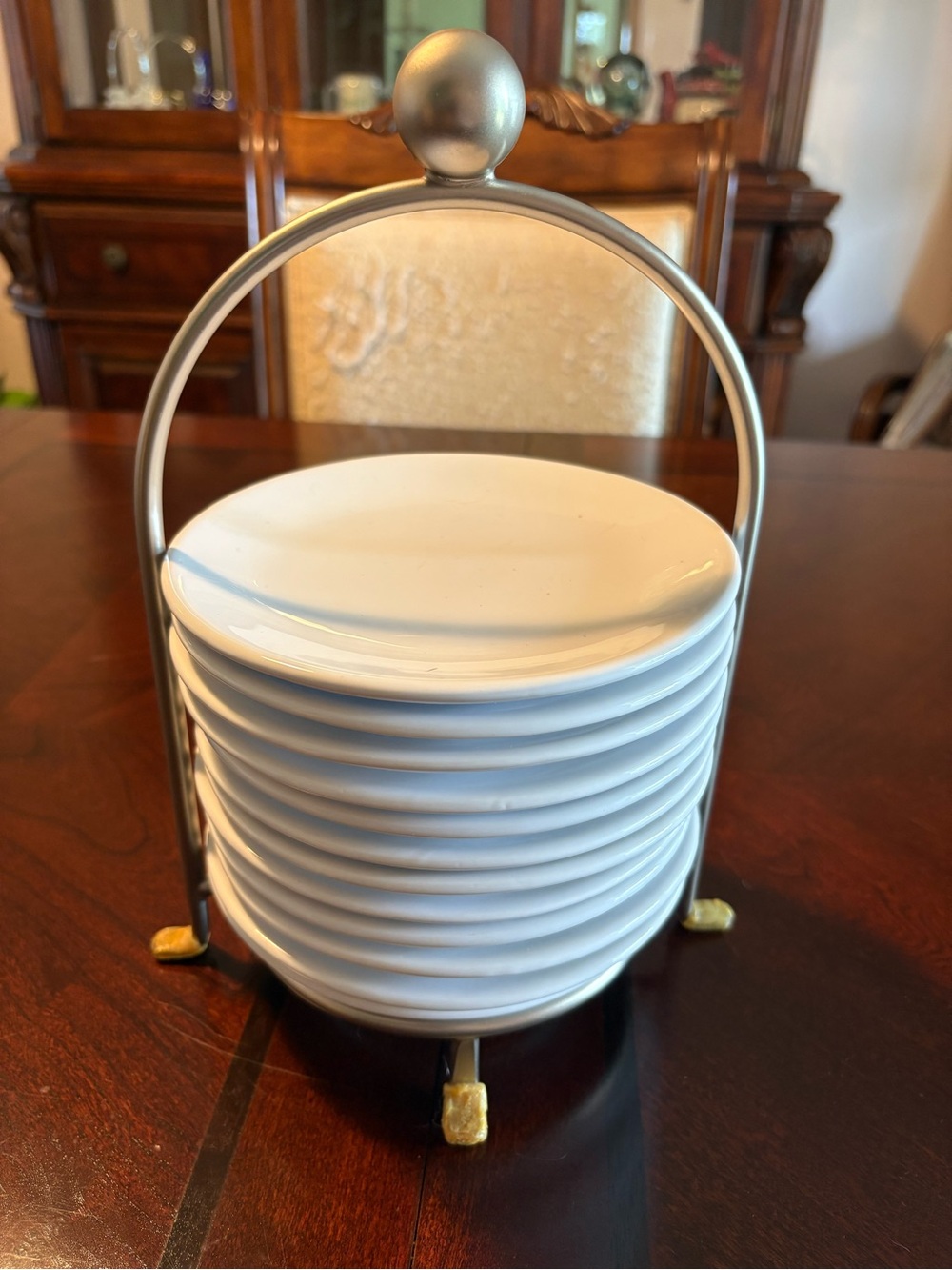 The Pampered Chef White Ceramic Simple Additions Plate